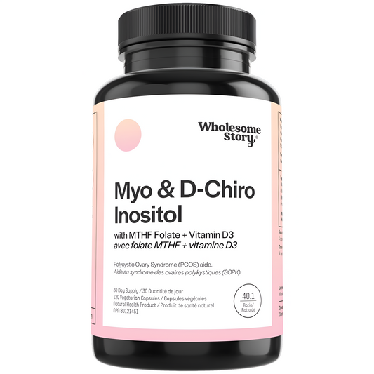 Myo-Inositol & D-Chiro Inositol con MTHF, Folate, Vitamin D, Apoyo a la funcion Ovarica- balance Hormonal- Ovario Poliquistico y Fertilidad Femenina