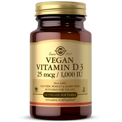 Vitamina D3 25mcg/ 1000IU , 60 capsulas - Solgar