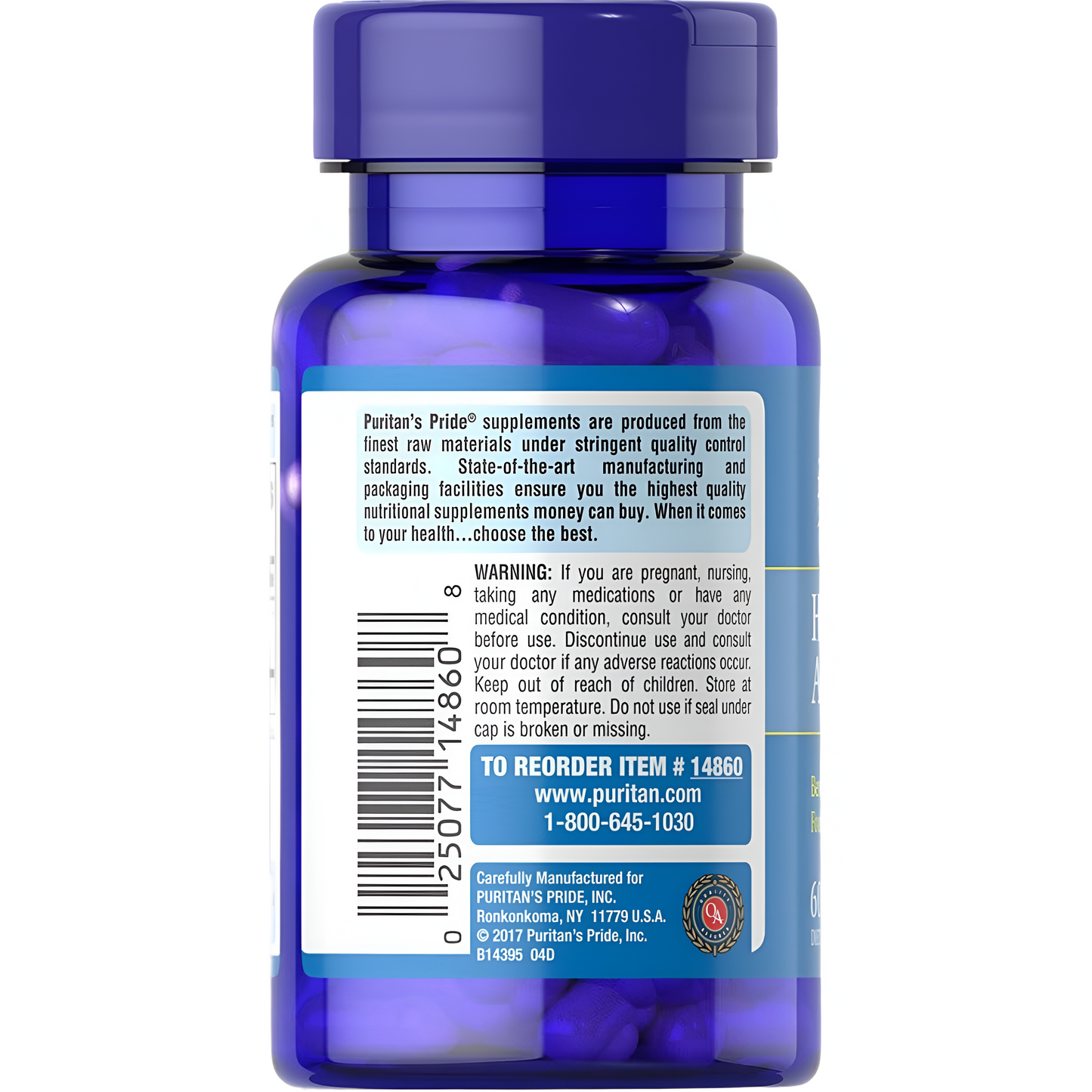 Puritan's Pride Ácido hialurónico 50 mg-60 cápsulas