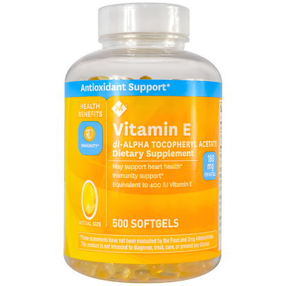 Vitamina E Member's Mark 180mg 500  capsulas de Gel