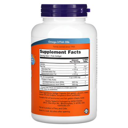 Now - Ultra Omega 3 - Fish Oil  , 180 capsulas