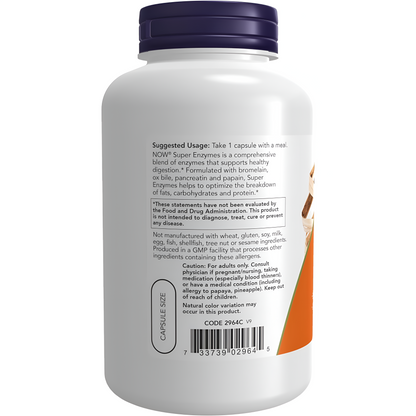 NOW  Super Enzymes 180 capsulas