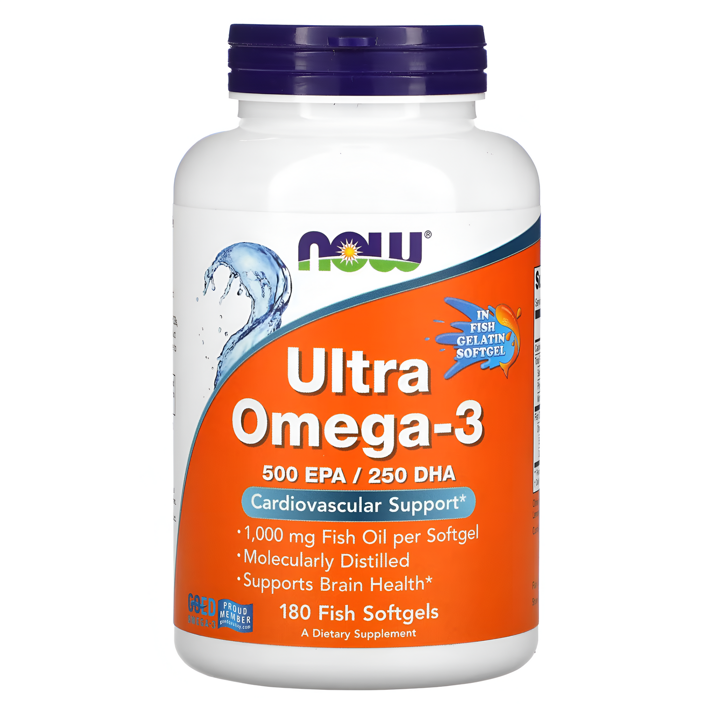 Now - Ultra Omega 3 - Fish Oil  , 180 capsulas
