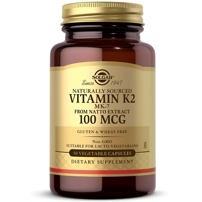 Solgar, Vitamina K2- MK7 100 mcg, 50 cápsulas vegetales