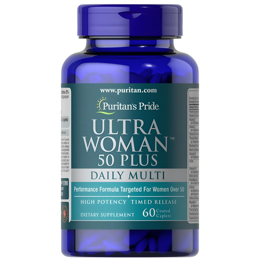 Ultra Woman 50 Plus Multivitaminico Puritans Pride Tabletas con Zinc, 120