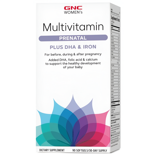 Multivitamin Prenatal Plus Dha & Iron mujeres GNC - 90 Capsulas