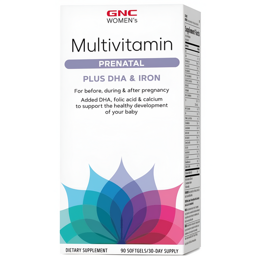 Multivitaminico  Prenatal Plus Dha & Iron  GNC - 90 Capsulas