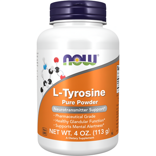 NOW Supplements L-Tyrosine Pure Powder 4oz. 113g