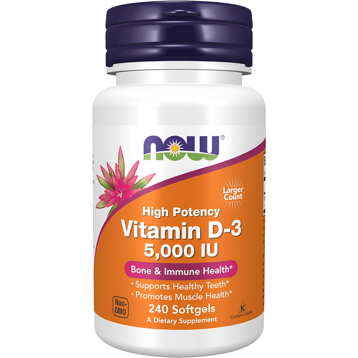 Vitamin D-3 NOW Foods, 125 mcg (5,000 IU)