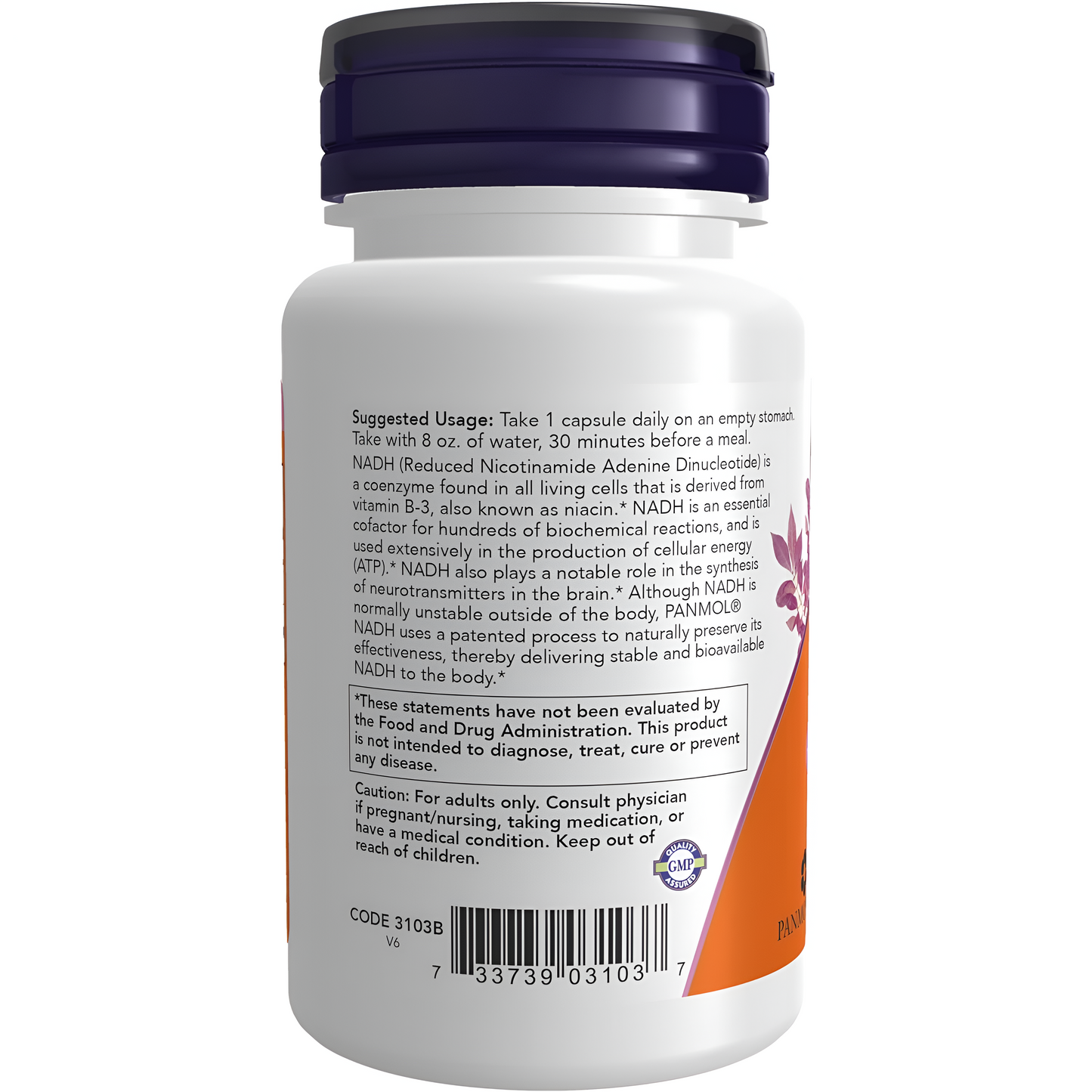 Now suplemento NADH 10mg , 60 tabletas vegetarianas