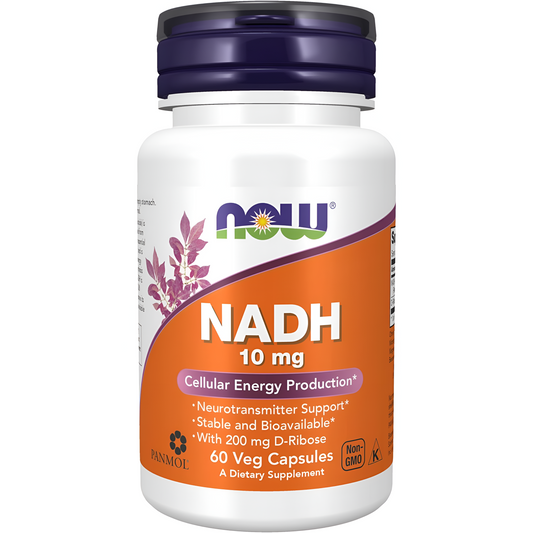 Now suplemento NADH 10mg , 60 tabletas vegetarianas