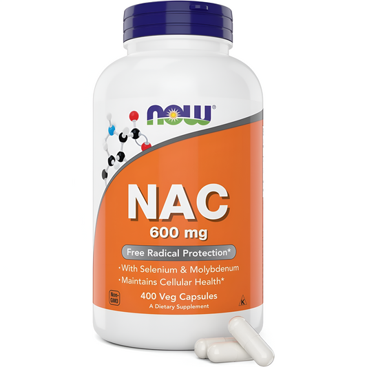 Now NAC 600 mg, 400 cápsulas vegetales