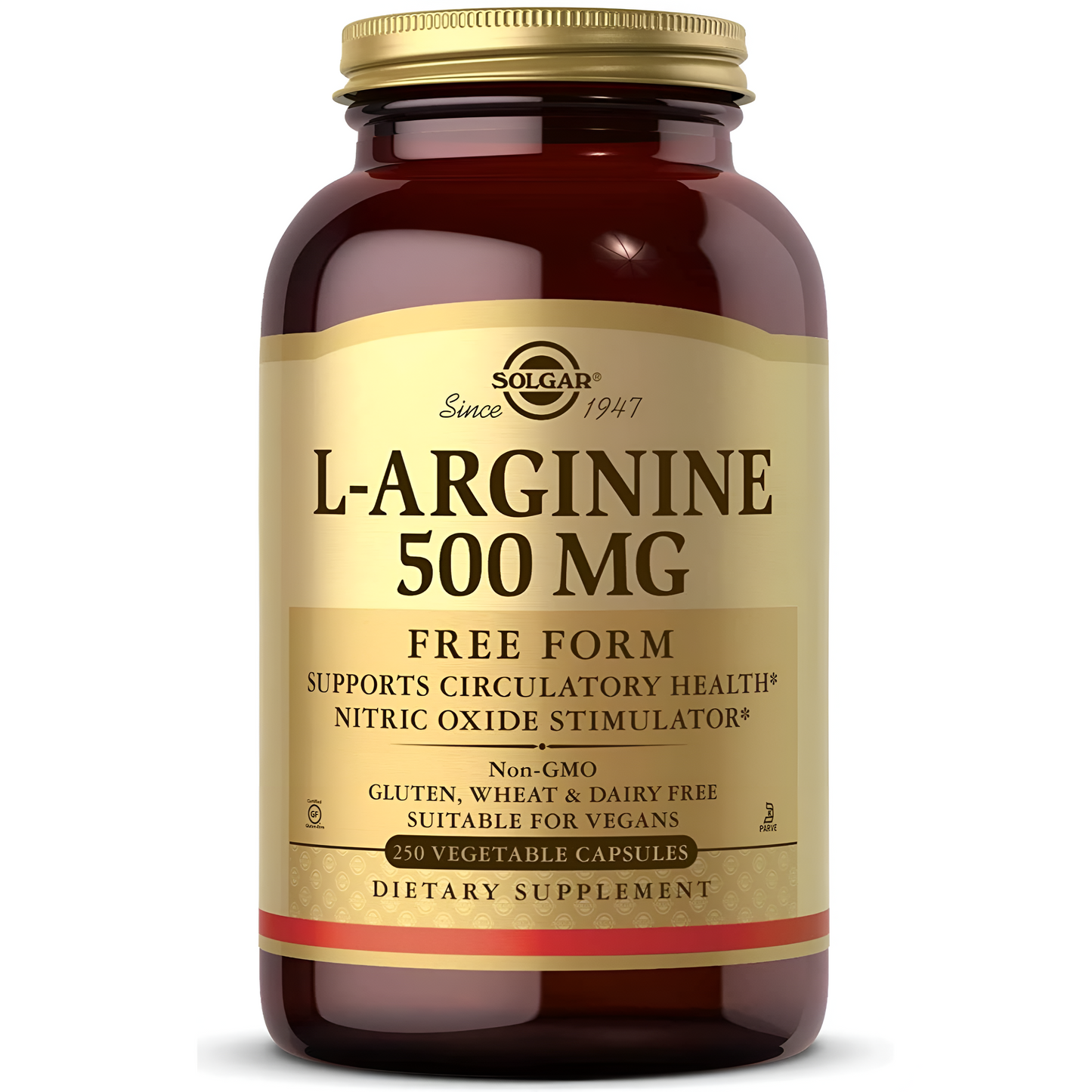 L-arginine 500mg- Solgar , capsulas