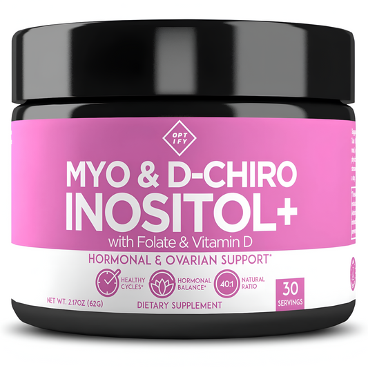 MYO & D-CHIRO INOSITOL + FOLATO Y VIT. D - OPTIFY - 30 PORCIONES, EN POLVO