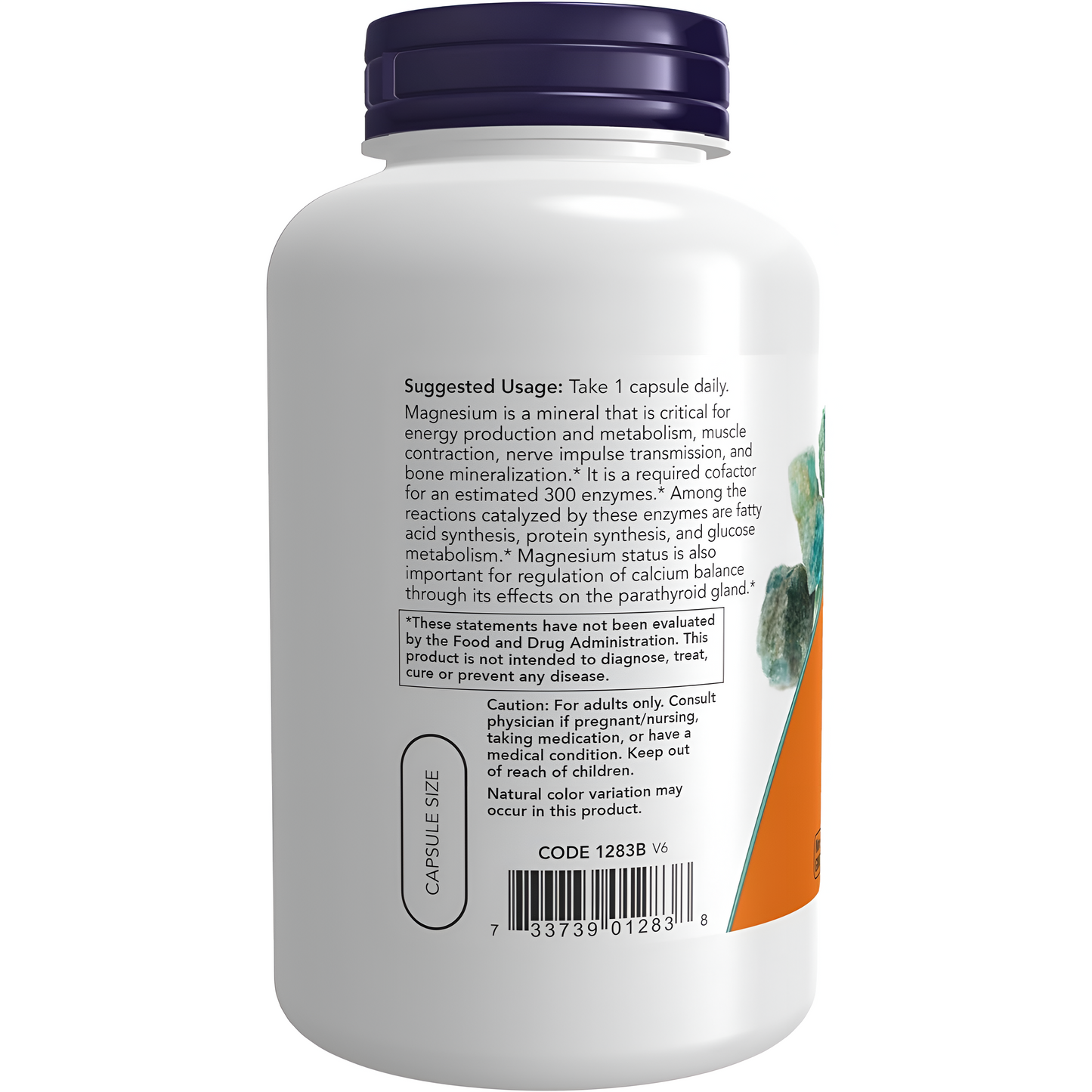 Citrato de Magnesio Now 400 mg - 180 Capsulas de Gel.