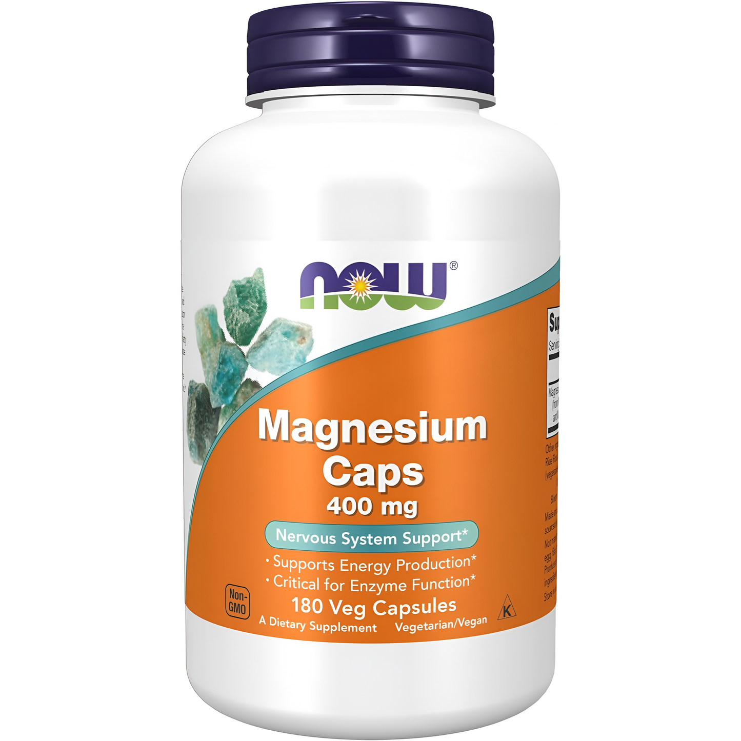 Now magnesio 400 mg - 180 capsulas vegetarianas