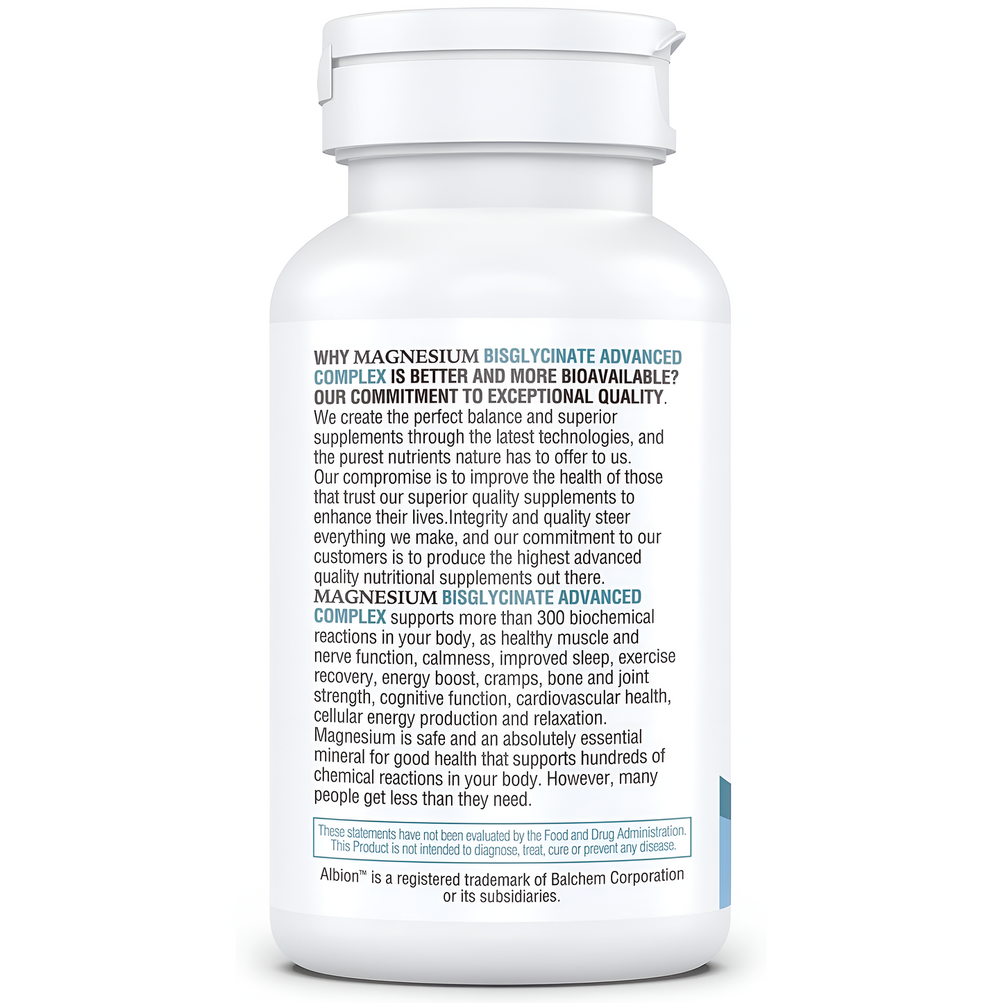 Kappa Nutrition Magnesium Bisglycinate Absorción superior - 120 Cápsulas