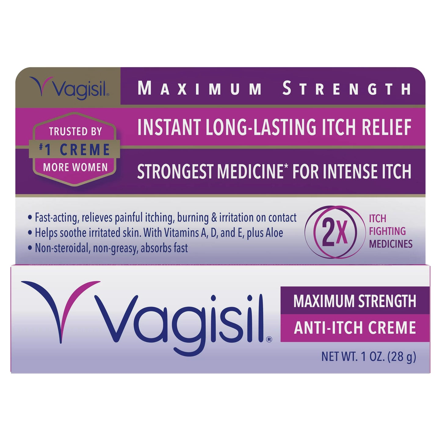 Vagisil Crema antipicazón de alivio instantaneo ,28gr.