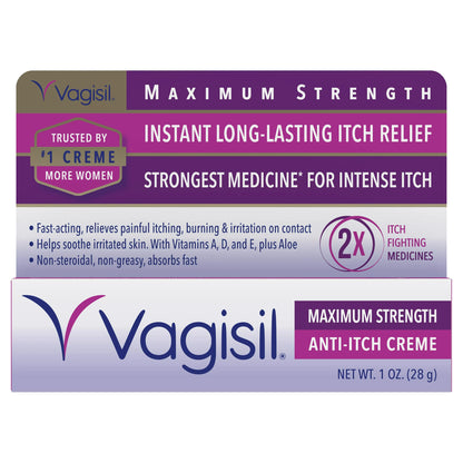 Vagisil Crema antipicazón de alivio instantaneo ,28gr.
