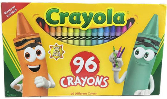 Crayola crayons, 96 crayons incluído sacapuntas