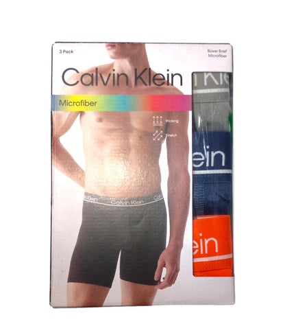 Pack 3 calzoncillos Calvin klein tipo boxer para hombre - Microfibra talla L
