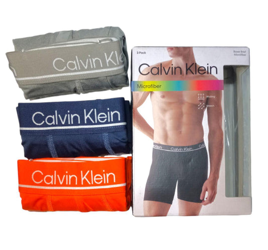 Pack 3 calzoncillos Calvin klein tipo boxer para hombre - Microfibra talla L
