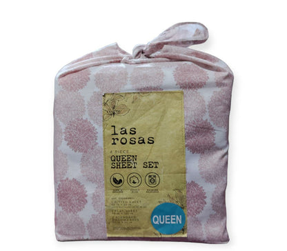 Juego de sabanas 4 piezas Queen - Las Rosas