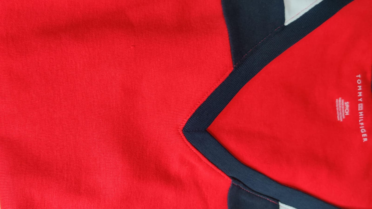 Camiseta Tommy Hilfiger rojo para mujer, manga corta