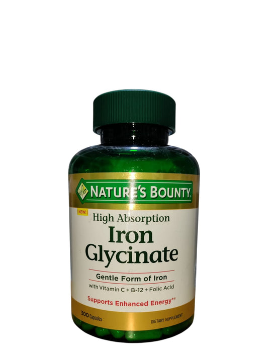 Natures Bounty Gentle Iron Glycinate 28 mg - 300 Capsulas