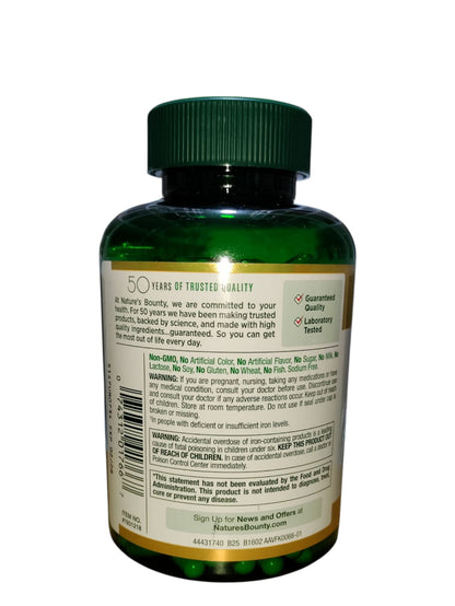 Natures Bounty Gentle Iron Glycinate 28 mg - 300 Capsulas