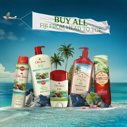 Desodorante Old Spice para hombre, sólido invisible, antitranspirante en barra, Fiji, 73g