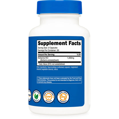 Nutricost - Berberine as Berberine HCI 1,200mg, 60 capsulas