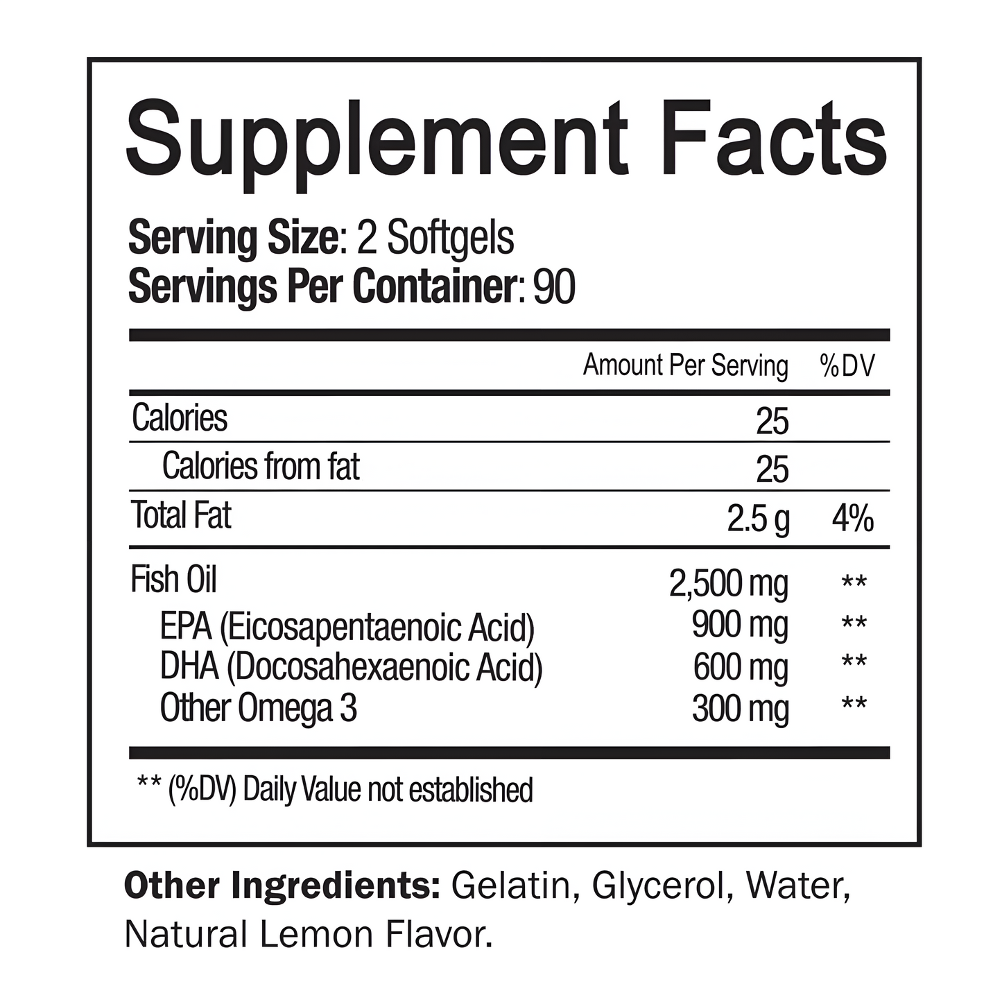 NutriFlair Fish Oil Omega 3 - 180 cápsulas.