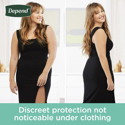 Depend Ropa Interior para Incontinencia Fresca Protección para Mujer, Pañales para Adultos
