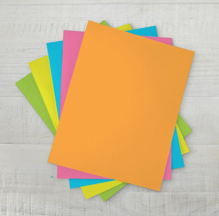 Pen+Gear Papel de copia neón surtido , 8,5 x 11, 24 lb, 150 hojas