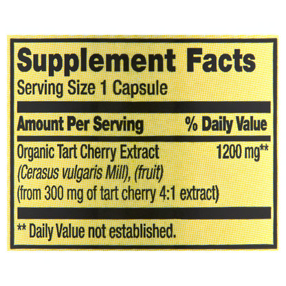 Tart cherry extract 1200mg , 90 capsulas - Spring Valley