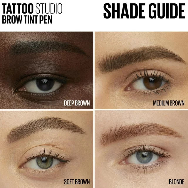 Maybelline Tattoo Studio Brow Tint Pen Maquillaje, Marrón Profundo