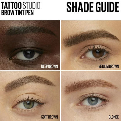 Maybelline Tattoo Studio Brow Tint Pen Maquillaje, Marrón Profundo