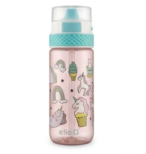 Ello  16 oz Tritan botella de agua con tapas de bloqueo a prueba de fugas