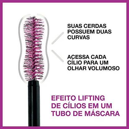Maybelline The Falsies Lash Lift - Máscara de pestañas  a prueba de agua, color negro intenso
