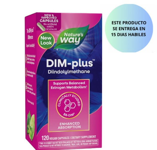 Nature's Way DIM-plus fórmula metabolismo de estrógeno, 120 cápsulas