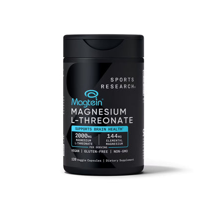 Sports Research  Magtein Magnesium L-Threonate, 120 Capsulas