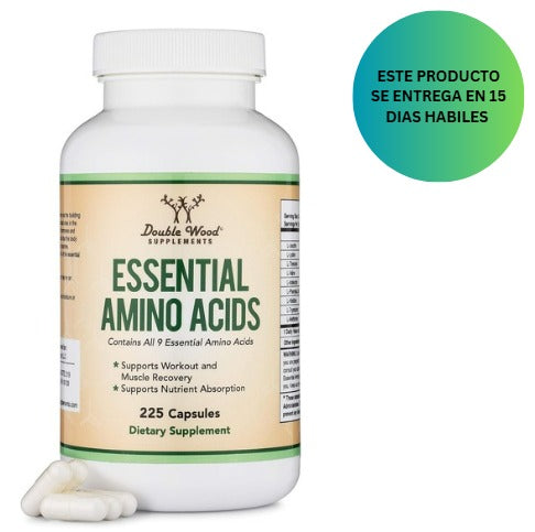 Double Wood Ácidos Aminados Esenciales, 225 capsulas