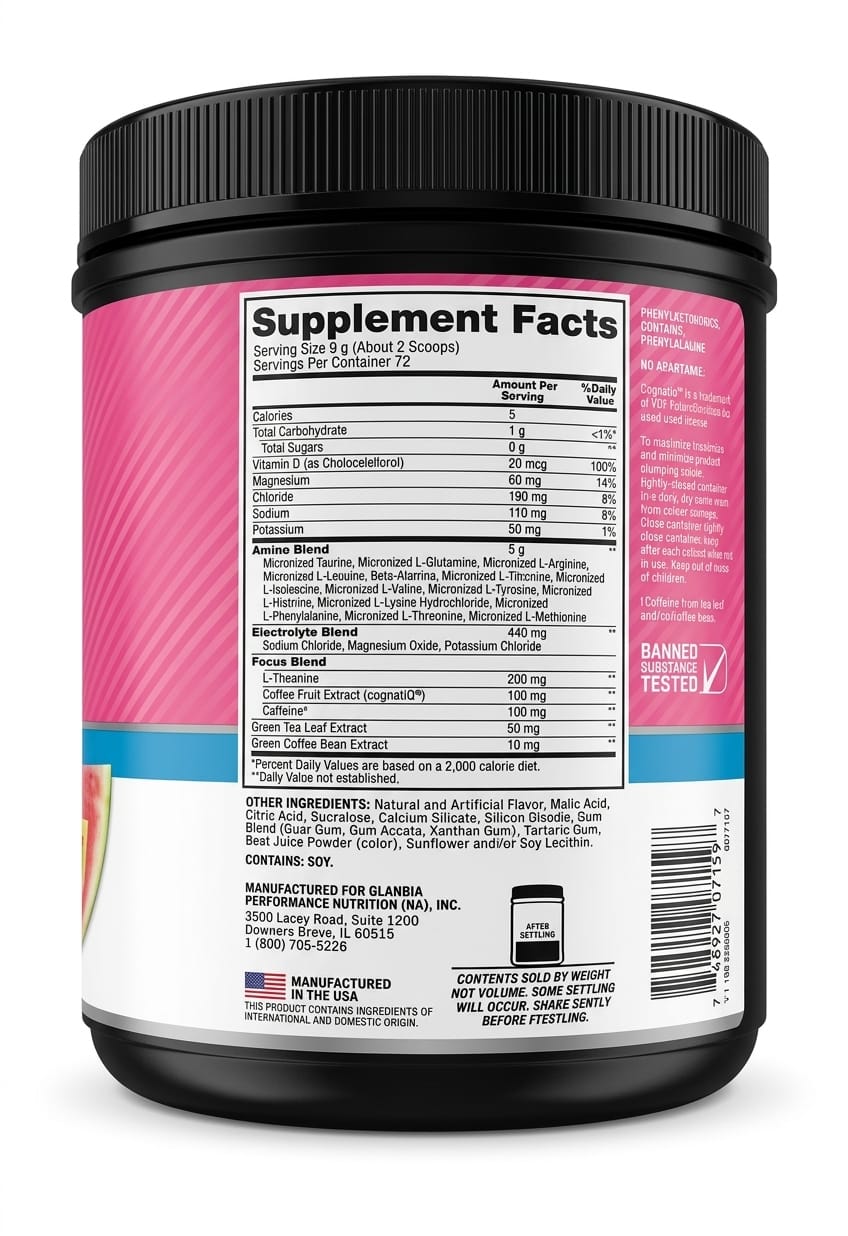 Optimum Nutrition, Essential Amin.O. Energy®, Sandía 648G