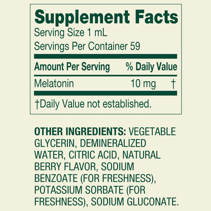 Spring Valley Melatonina líquida 10 mg, 59ml