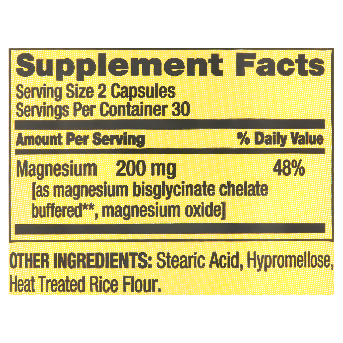 Magnesium 200mg chelated blend 60 capsulas vegetarianas