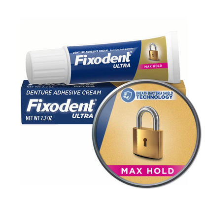 Fixodent Ultra Crema Adhesiva para Dentaduras de Fijación Máxima y Segura 64g