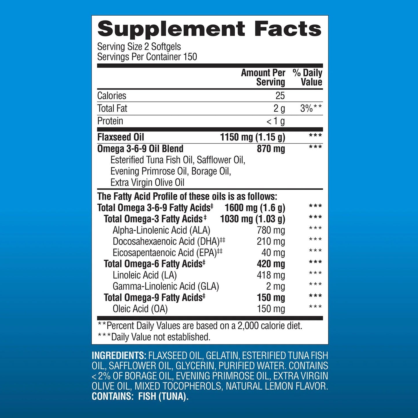 Omega 3 6 9 Members Mark 300 Softgels