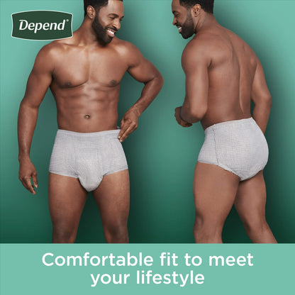 Depend Ropa Interior para Incontinencia Fresca Protección para Hombre, Pañales para Adultos