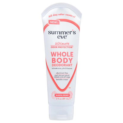 Summer's Eve Blissful Escape  Desodorante  Intimo y Corporal para mujer, control máximo del olor, 89 ml.